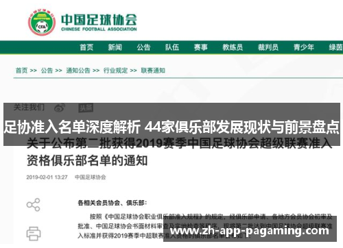 足协准入名单深度解析 44家俱乐部发展现状与前景盘点 足协准入名单深度解析 44家俱乐部发展现状与前景盘点